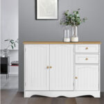White Buffet Sideboard Storage Kitchen Cabinet