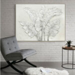 Ethereal Paradise Hand Painted Canvas Wall Art Light Wood