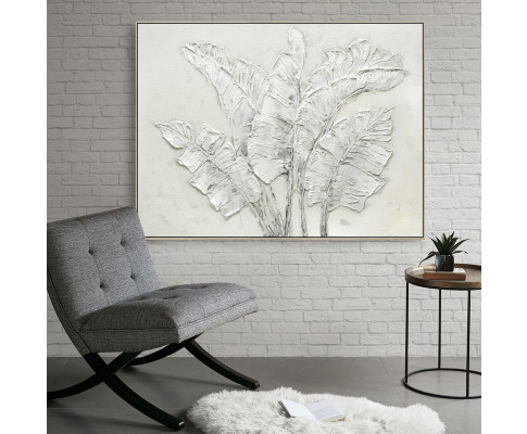 Ethereal Paradise Hand Painted Canvas Wall Art Light Wood
