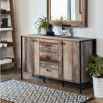 Industrial Rustic Wooden Buffet Sideboard Storage Cabinet