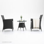 Outdoor Furniture Table And Chairs In Grey 3pcs
