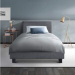 Oliver King Single Grey Fabric Bed Frame