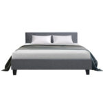 Oliver Queen Grey Fabric Bed Frame
