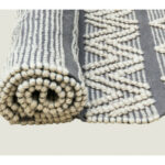 Recycle Cotton Wool Hand Made Woven Design Rug 150 x 200 cm