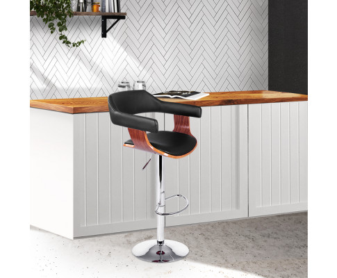 Redfern Black and Wooden Bar Stool