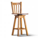 Shakespear Rustic Oak Solid Pine Timber Wood Barstool
