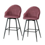 Wilmot Pink Mesial Kitchen Barstool 2Pcs Set