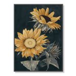 Black Frame Canvas Sunflowers Wall Art