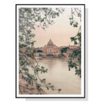 Black Frame Rome Wall Art City Canvas