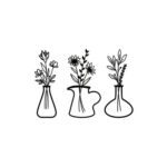 Flower Vase Metal Iron Wall Art