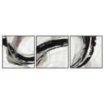 Hand Painted Black Framed Wall Art Canvas