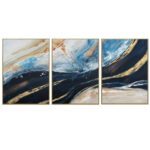 Hand Painted Gold Framed Wall Art Canvas