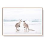 Kangaroo Wood Frame Wall Art