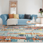 Orange Multi Colored Washable Shaggy Rug 120x170cm