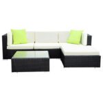 Wicker Couch Lounge 5-Piece Outdoor Sofa Set