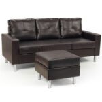 Alex Brown Faux Leather Chaise Corner Sofa