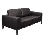 Beijing 3 Seater Sofa Leather Upholstered Lounge Chocolate