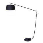 Linen Taper Shade Sarantino Metal Arc Floor Lamp