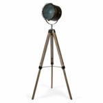Matte Grey Nautical Tripod Floor Lamp