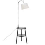 Shelf Storage Naples Tripod Floor Lamp with USB Charger