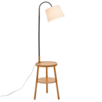 Shelf Storage Naples Tripod Floor Lamp with USB Charger