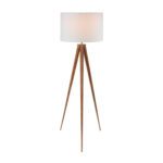 Wooden Finish Sarantino Metal Tripod Floor Spot Lamp